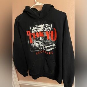 "Tokyo Self Made" Hoodie Sweatshirt Pullover Men Size Large EUC. No strings